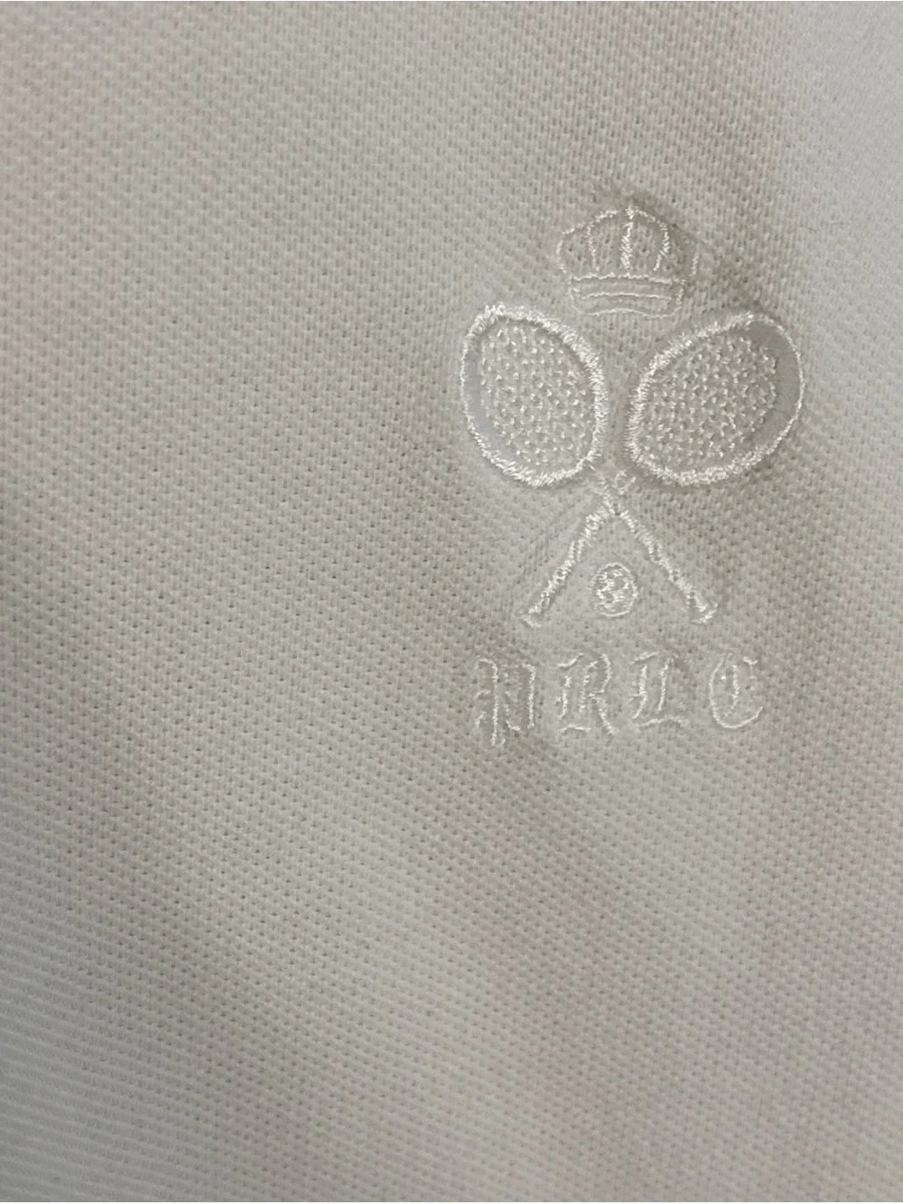 Ralph Lauren Polo Shirt in Cream with Embroidered Patch